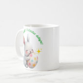 Cute Easter Bunny Hugging Colorful Egg Kaffeetasse (Vorderseite Links)