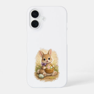 Cute Easter Bunny iPhone 16 Case Kawaii Art Hülle