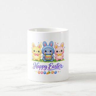 Cute Easter Bunny Kawaii Cartoon Spring Illustrati Kaffeetasse