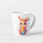  Cute Easter Bunny Latte Mug – Adorable Pastel Rab Milchtasse (Rechte Ecke)
