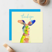 Cute Easter bunny  Mitteilungskarte (Vorderseite/Rückseite Beispiel)