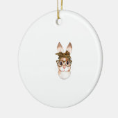 Cute Easter Bunny Mom Easter Leopard Year of The R Keramik Ornament (Links)