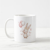 Cute Easter Bunny Mug with Pastel Balloons Kaffeetasse (Links)