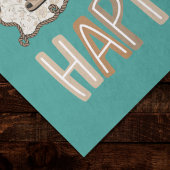 Cute Easter Bunny n Animal Print Brown Bows Teal Seidenpapier