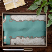 Cute Easter Bunny n Animal Print Brown Bows Teal Seidenpapier