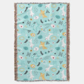 Cute Easter Bunny Pattern Kawaii Rabbits Eggs  Decke (Vorderseite Vertikal)