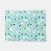 Cute Easter Bunny Pattern Kawaii Rabbits Eggs  Fußmatte (Vorderseite)