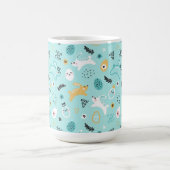 Cute Easter Bunny Pattern Kawaii Rabbits Eggs  Kaffeetasse (Mittel)