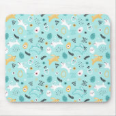 Cute Easter Bunny Pattern Kawaii Rabbits Eggs  Mousepad (Vorne)