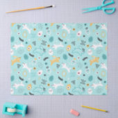 Cute Easter Bunny Pattern Kawaii Rabbits Eggs  Seidenpapier (Basteln)