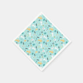 Cute Easter Bunny Pattern Kawaii Rabbits Eggs  Serviette (Ecke)