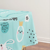 Cute Easter Bunny Pattern Kawaii Rabbits Eggs  Tischdecke (Beispiel)