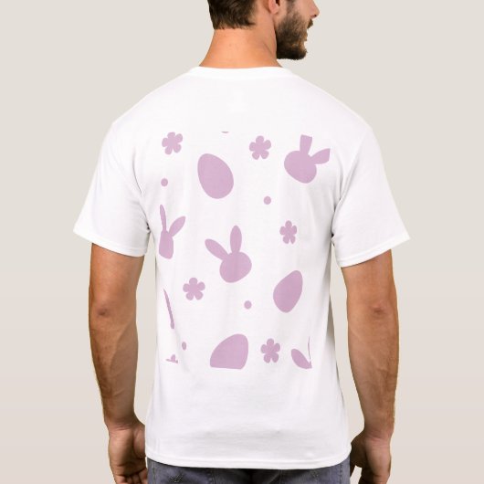 Cute Easter Bunny Pattern Shirt – Pastel Bunny & E (Rückseite)