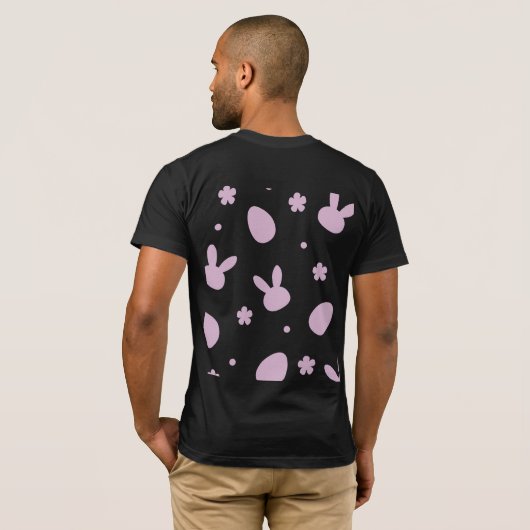 Cute Easter Bunny Pattern Shirt – Pastel Bunny & E (Schwarz voll)