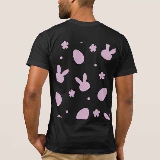 Cute Easter Bunny Pattern Shirt – Pastel Bunny & E (Rückseite)