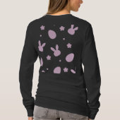 Cute Easter Bunny Pattern Shirt – Pastel Bunny & E (Rückseite)