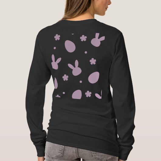 Cute Easter Bunny Pattern Shirt – Pastel Bunny & E (Rückseite)