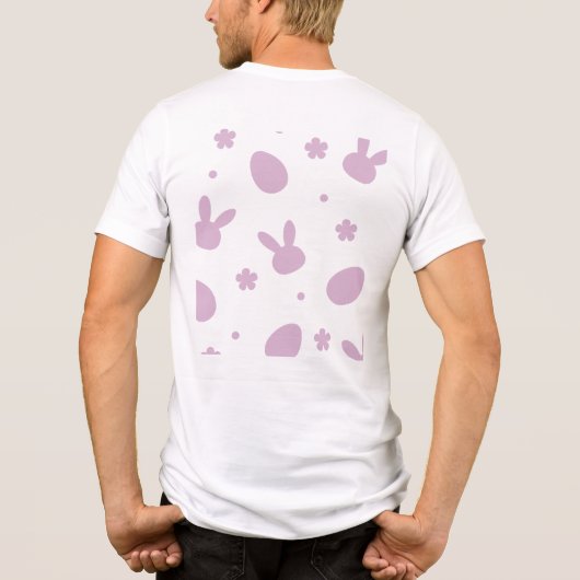 Cute Easter Bunny Pattern Shirt – Pastel Bunny & E (Rückseite)
