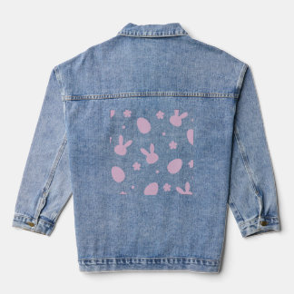 Cute Easter Bunny Pattern Shirt – Pastel Bunny & E Jeansjacke