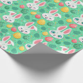 Cute Easter Bunny Pattern Wrapping Paper Geschenkpapier (Ecke)