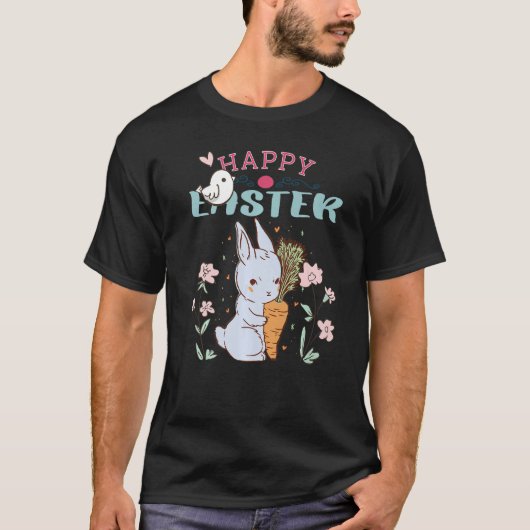 Cute Easter bunny Premium T-Shirt (Vorderseite)