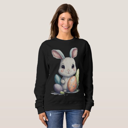 Cute Easter Bunny Pun Easter Eggs Sweatshirt (Vorne ganz)
