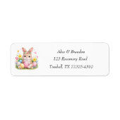 Cute Easter Bunny Rabbit Brunch Pink Watercolor (Vorne)
