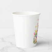 Cute Easter Bunny Rabbit Pink Blush Peony Pappbecher (Rechts)