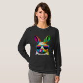 Cute Easter Bunny Rabbit wearing Sunglasses T-Shirt (Vorne ganz)