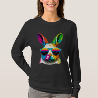 Cute Easter Bunny Rabbit wearing Sunglasses T-Shirt