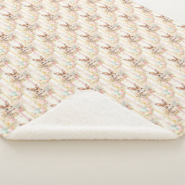 Cute Easter Bunny Sherpa Blanket Sherpadecke