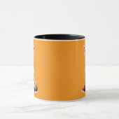 Cute Easter Bunny Sitting with Chocolate caneca Tasse (Zentrum)