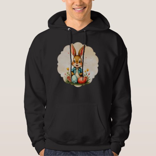 Cute Easter Bunny – Soft Frame - moletom Hoodie (Vorderseite)