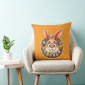 Cute Easter Bunny – Spring Flowers almofada Kissen (Stuhl )