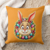Cute Easter Bunny – Spring Flowers almofada Kissen (Decke)