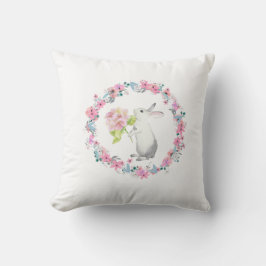 Cute Easter Bunny Throw Pillow Kissen