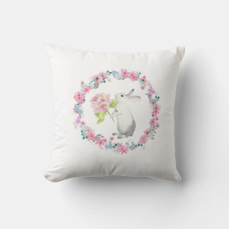 Cute Easter Bunny Throw Pillow Kissen