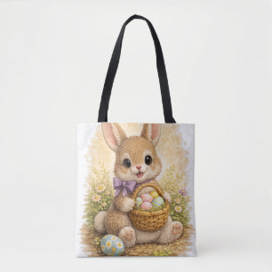 Cute Easter Bunny Tote Bag Kawaii Rabbit Tasche