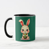 Cute Easter Bunny with Chocolate Egg caneca Tasse (Links)
