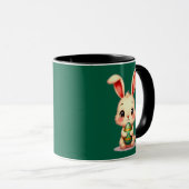 Cute Easter Bunny with Chocolate Egg caneca Tasse (VorderseiteRechts)