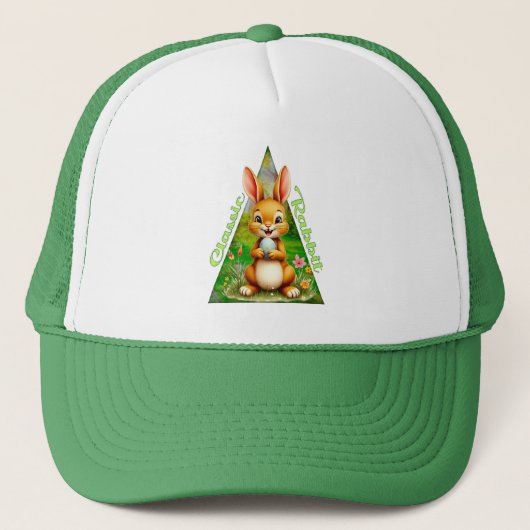 Cute Easter Bunny with Colorful Eggs - boné Truckerkappe (Vorderseite)