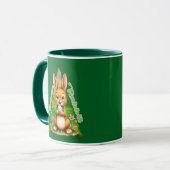 Cute Easter Bunny with Colorful Eggs - caneca Tasse (Vorderseite Links)