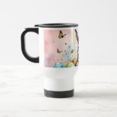 Cute Easter Bunny with Colorful Painted Eggs Reisebecher (Links)