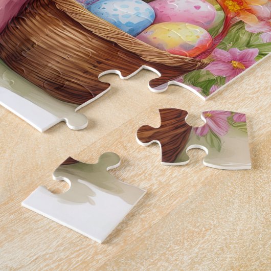 Cute Easter Bunny with Easter Basket Puzzle (Seite)