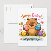 Cute Easter Capybara Eggs  Postkarte (Vorne/Hinten)