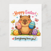 Cute Easter Capybara Eggs  Postkarte (Vorderseite)