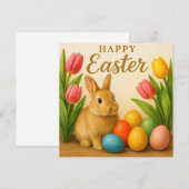 Cute Easter Card. Feiertagskarte (Vorne/Hinten)