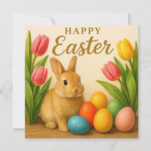 Cute Easter Card. Feiertagskarte (Vorderseite)