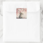 Cute Easter Card for Veterinary Personal Quadratischer Aufkleber (Tasche)