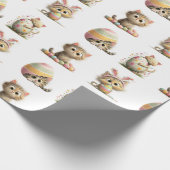 Cute Easter Cat Wrapping Paper Geschenkpapier (Ecke)